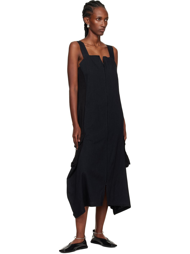 Y's Black E-Work Pocket Maxi Dress outlook