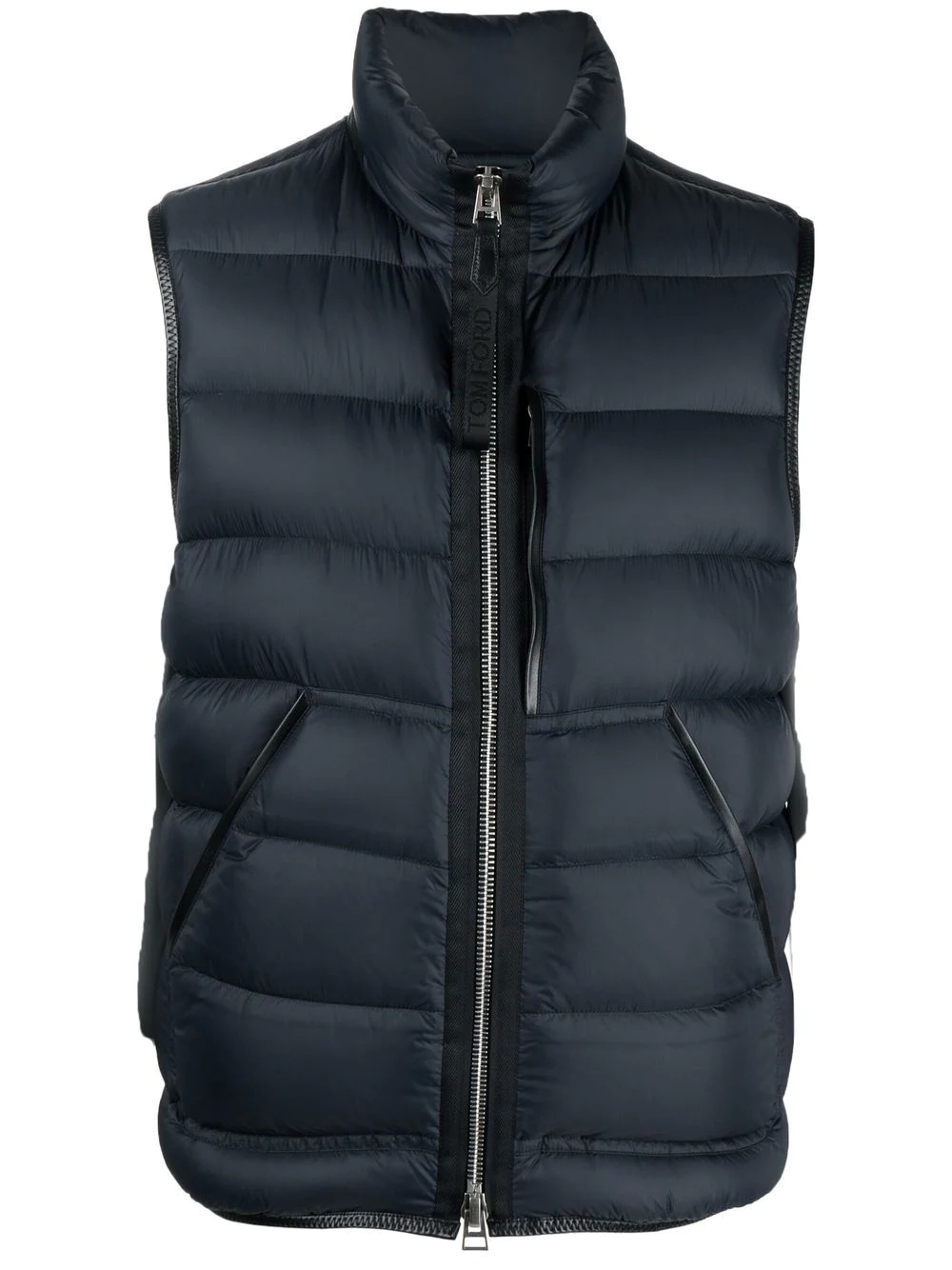 zipped padded gilet - 1