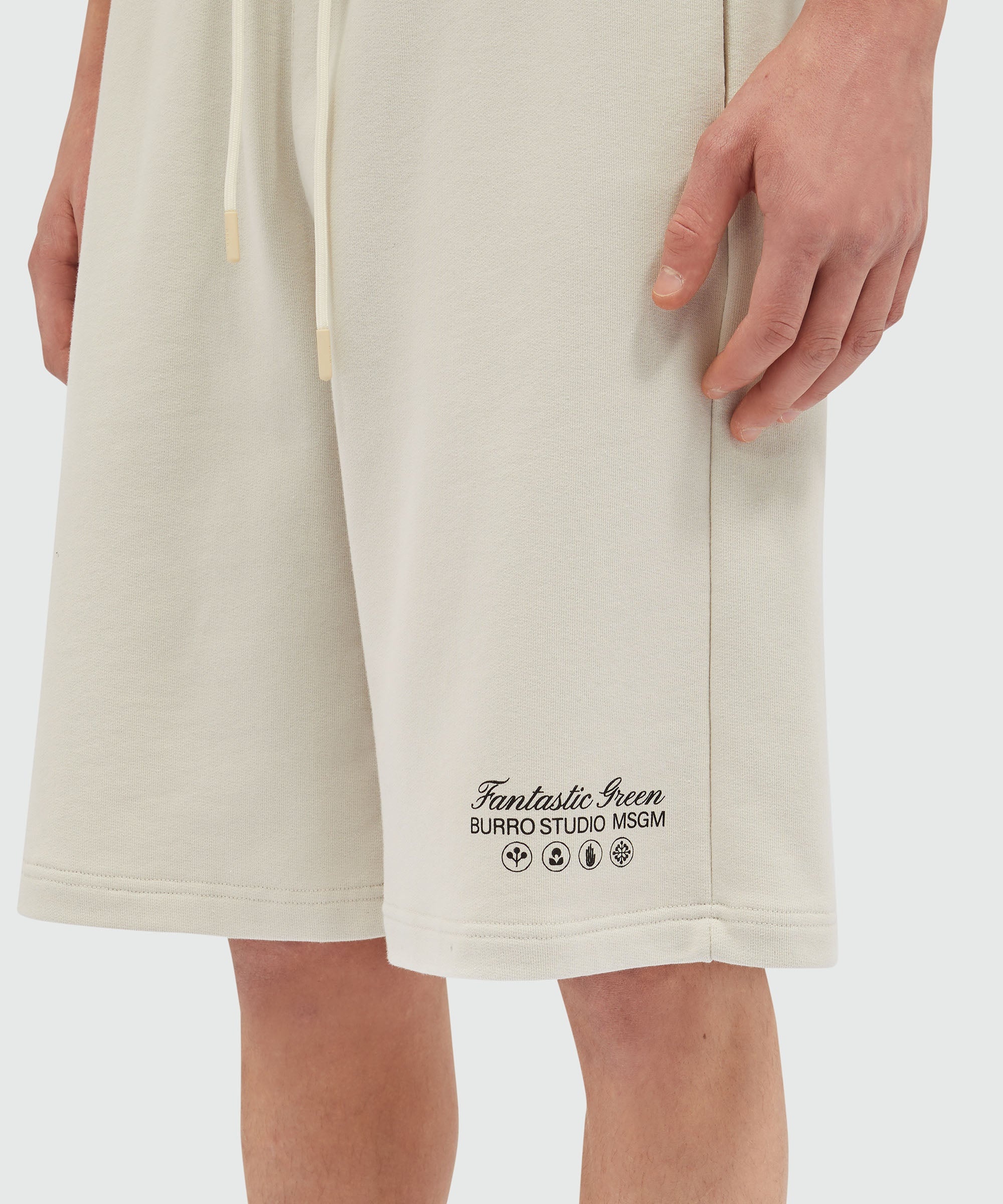 Organic cotton "Fantastic Green Burro Studio" Bermuda shorts - 5