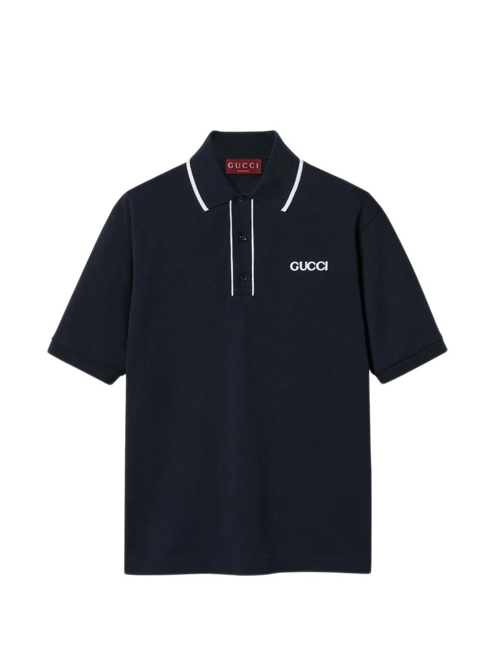 contrasting-trim polo shirt - 1