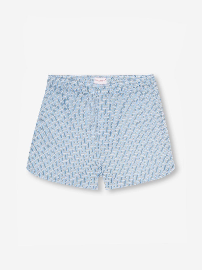 Men's Modern Fit Boxers Ledbury 72 Cotton Batiste Blue - 2