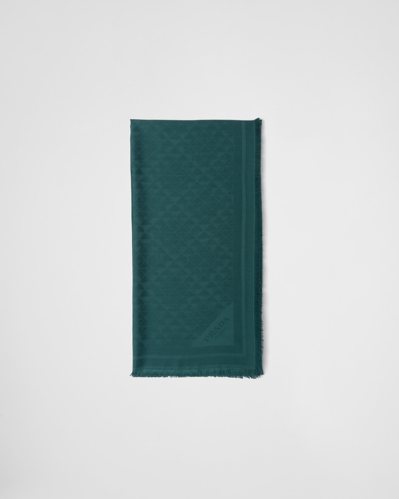 Silk and wool jacquard scarf 1