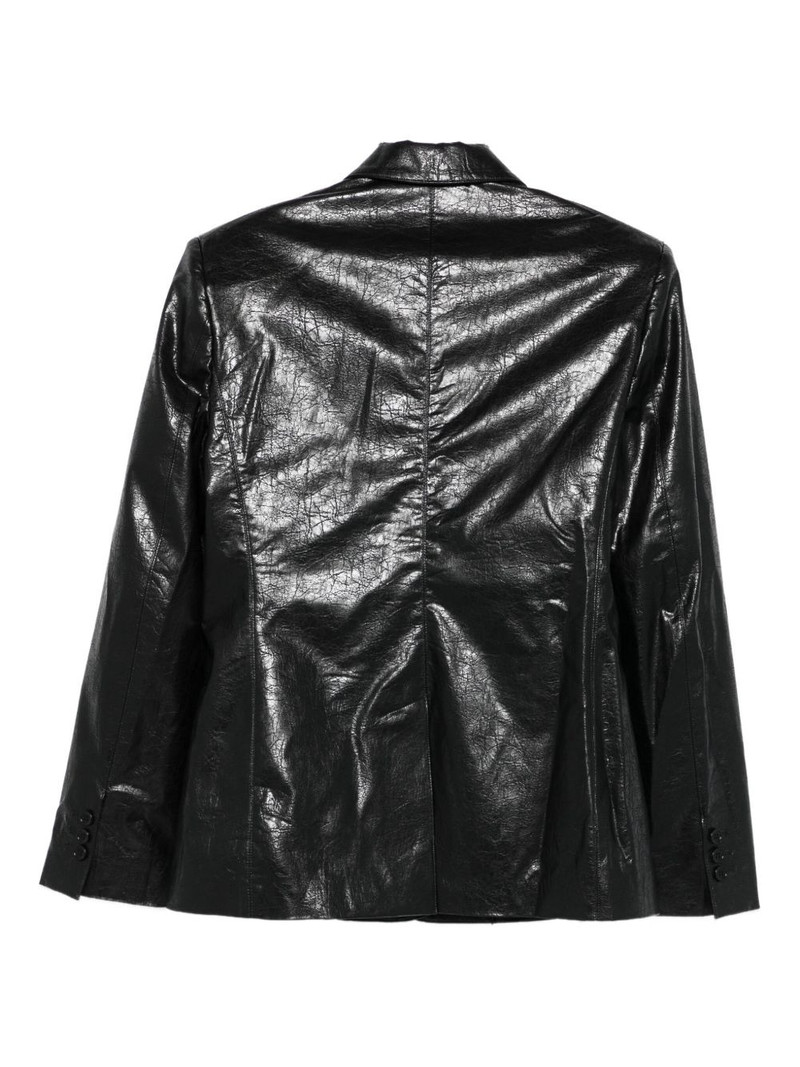 MSGM notched asymmetric-zip jacket outlook
