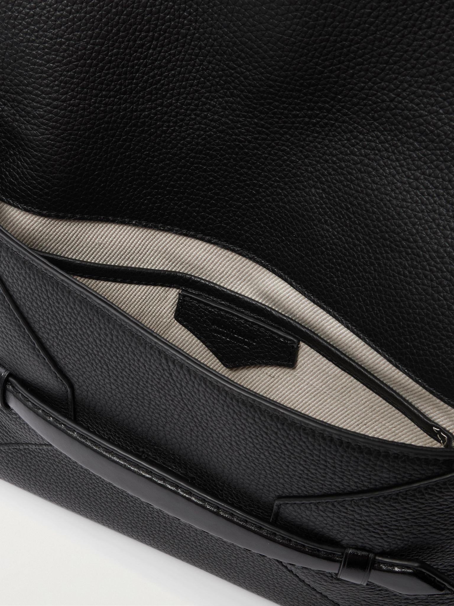 Full-Grain Leather Pouch Black - 5
