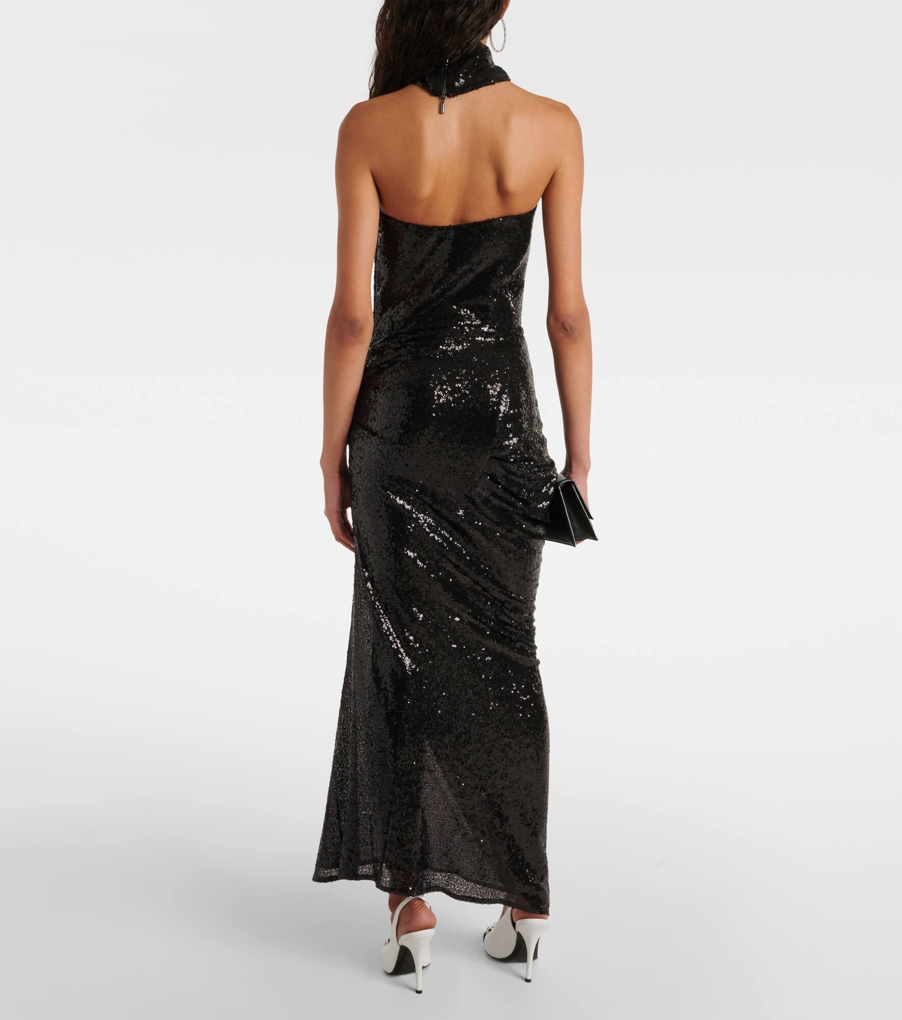 Exhilarate sequined strapless gown - 3