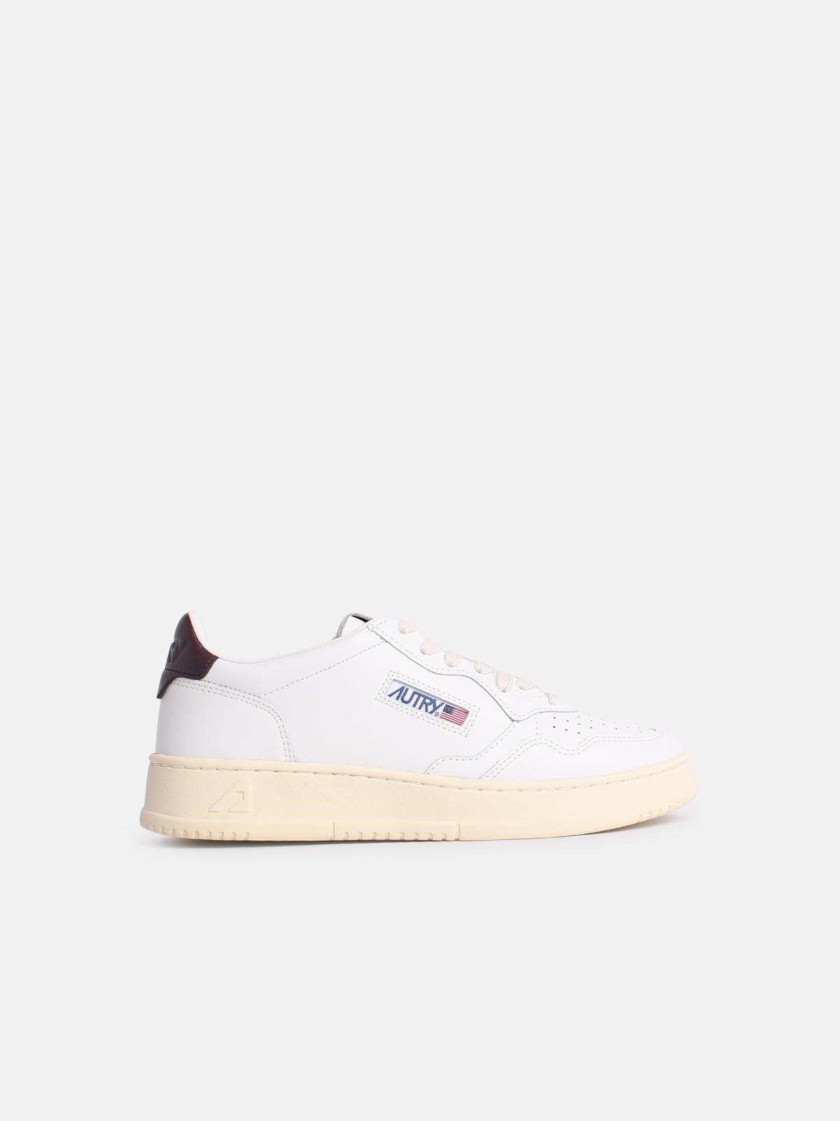 'MEDIALIST' WHITE LEATHER SNEAKERS - 1