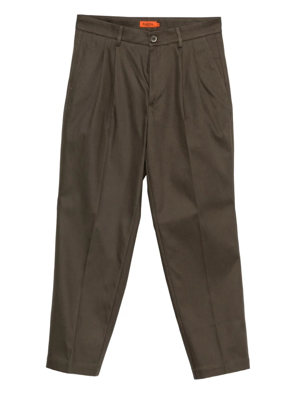 pleated cotton trousers - 1