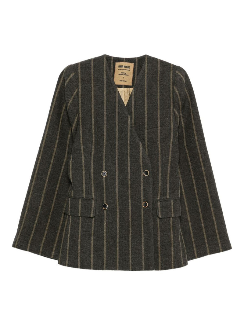striped double-breasted blazer 1