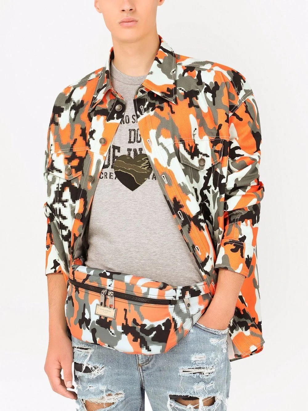 camouflage-print belt bag - 2