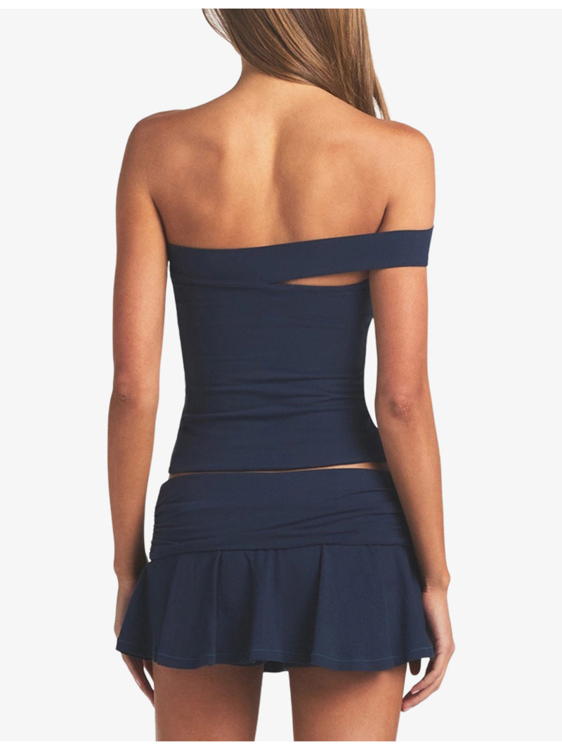 Asymmetric Off-The-Shoulder Stretch-Cotton Jersey Top 4