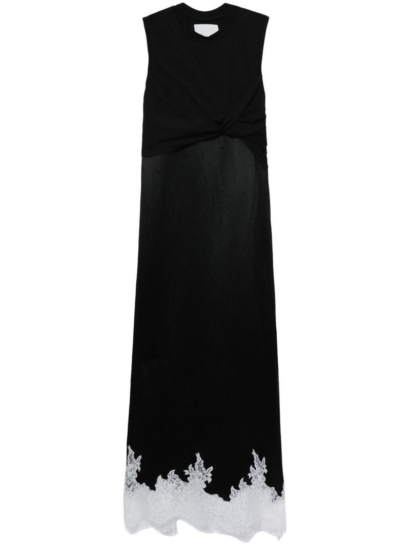 draped cotton midi-dress 1