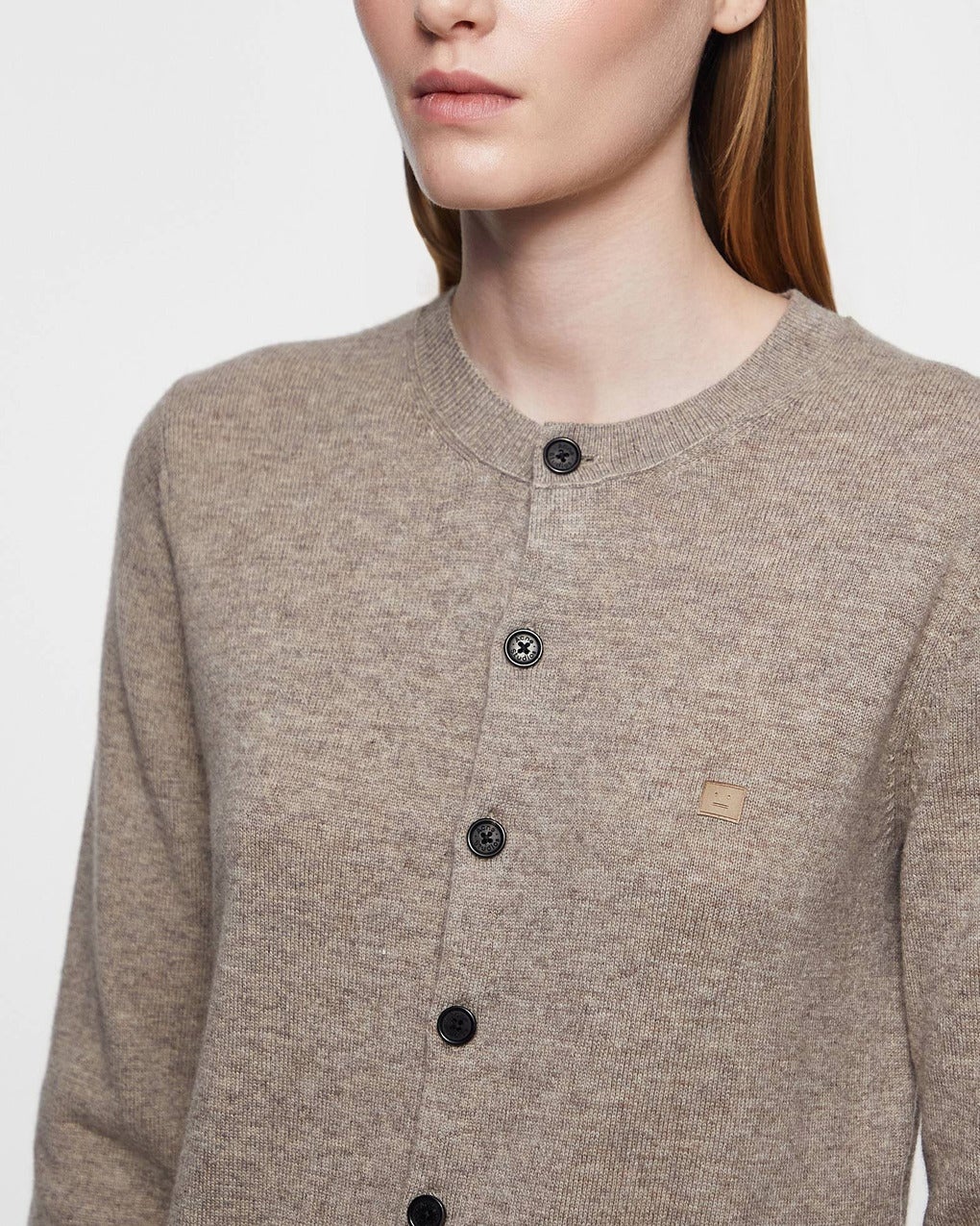 Cardigan Fitted Yak Wool Grey melange - 5