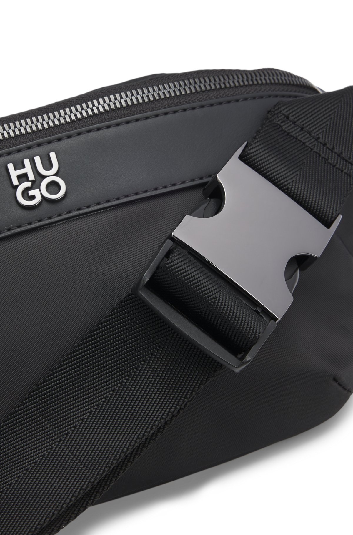 TWILL BELT BAG WITH STACKED-LOGO TRIM - 5