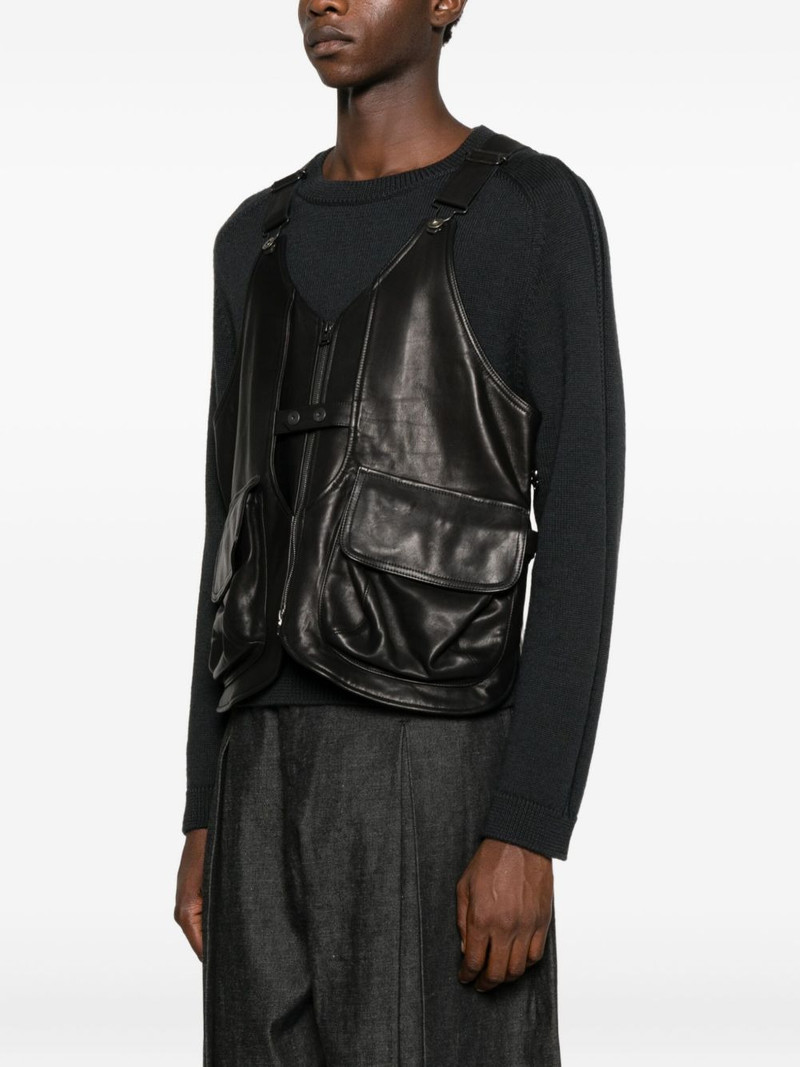 pocketed leather waistcoat 3