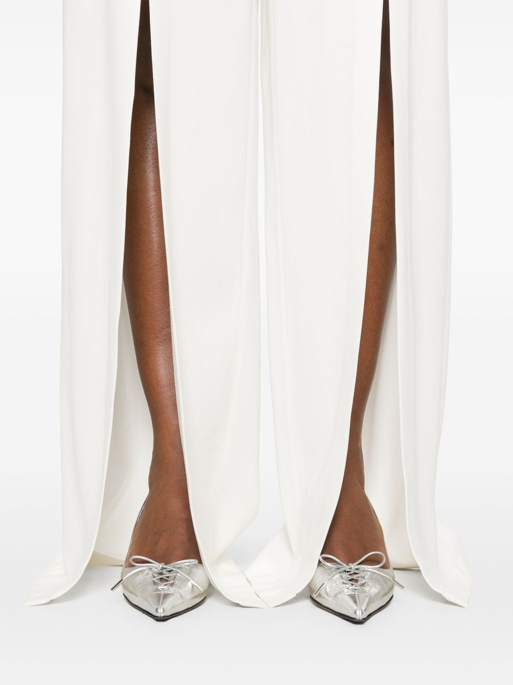 slit buckled palazzo pants - 5
