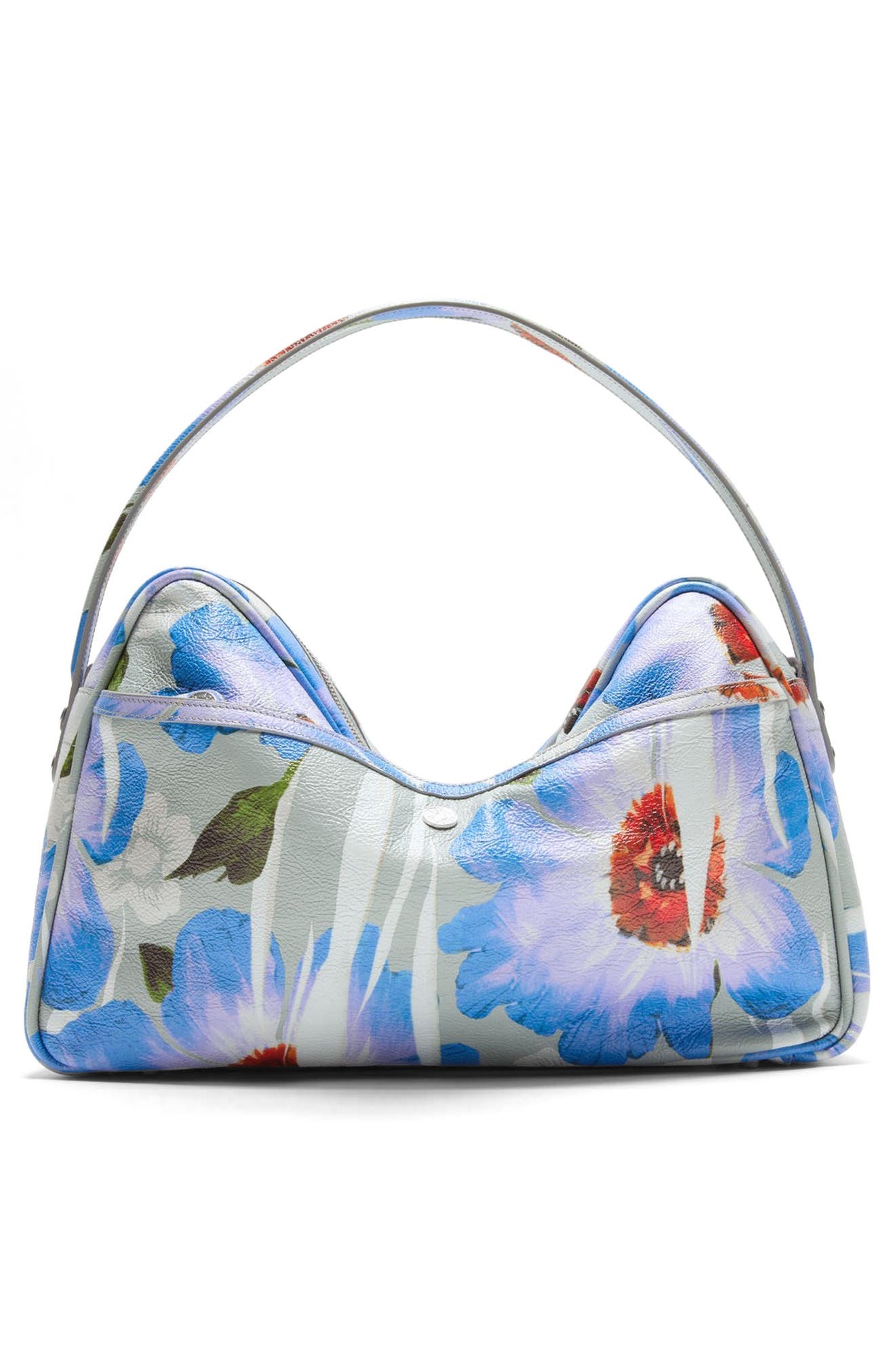 Acne Studios Medium Camero Leather Shoulder Bag in Blue at Nordstrom - 4