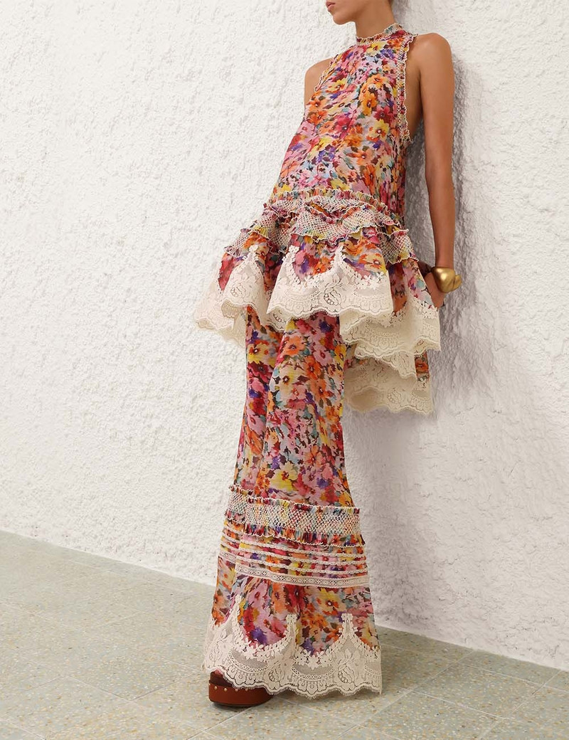 LUNA SHIRRED FLARE PANT 7