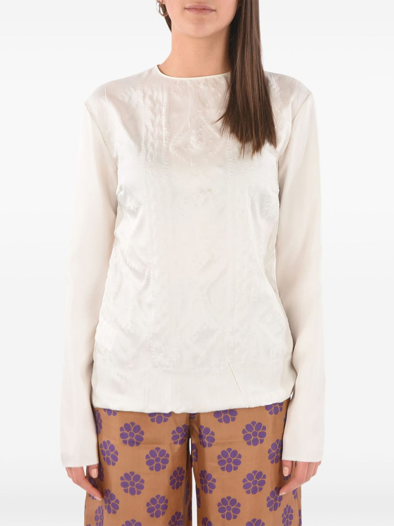 embossed long-sleeve top 1
