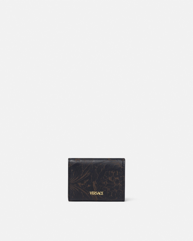 Lasered Barocco Leaf Trifold Wallet 3