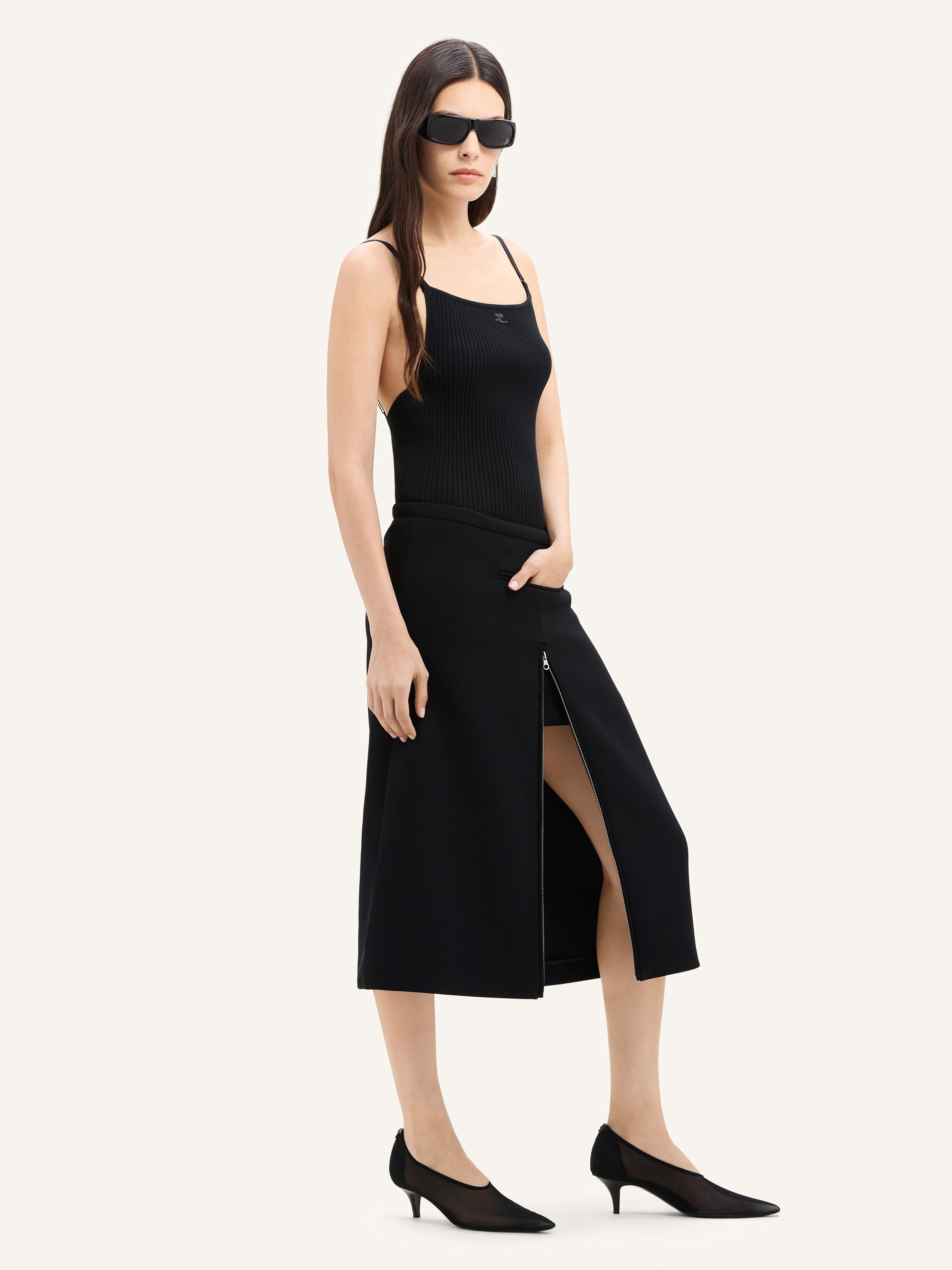 TAILORED HERITAGE CREPE MIDI SKIRT - 2