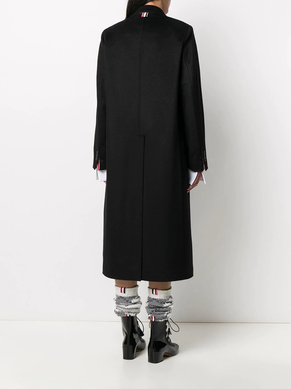 elongated cashemre zibeline sack overcoat - 4