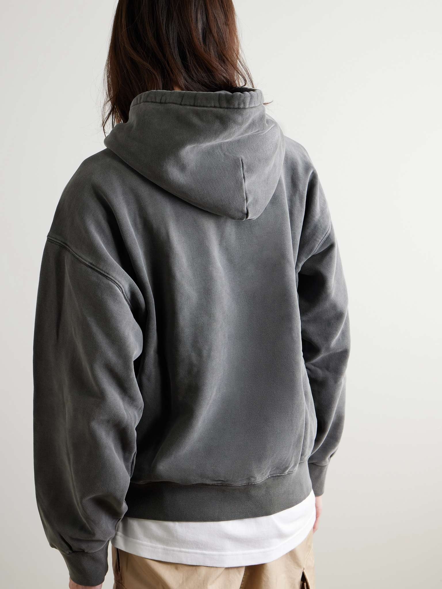 Vista Logo-Appliquéd Garment-Dyed Cotton-Jersey Hoodie - 8