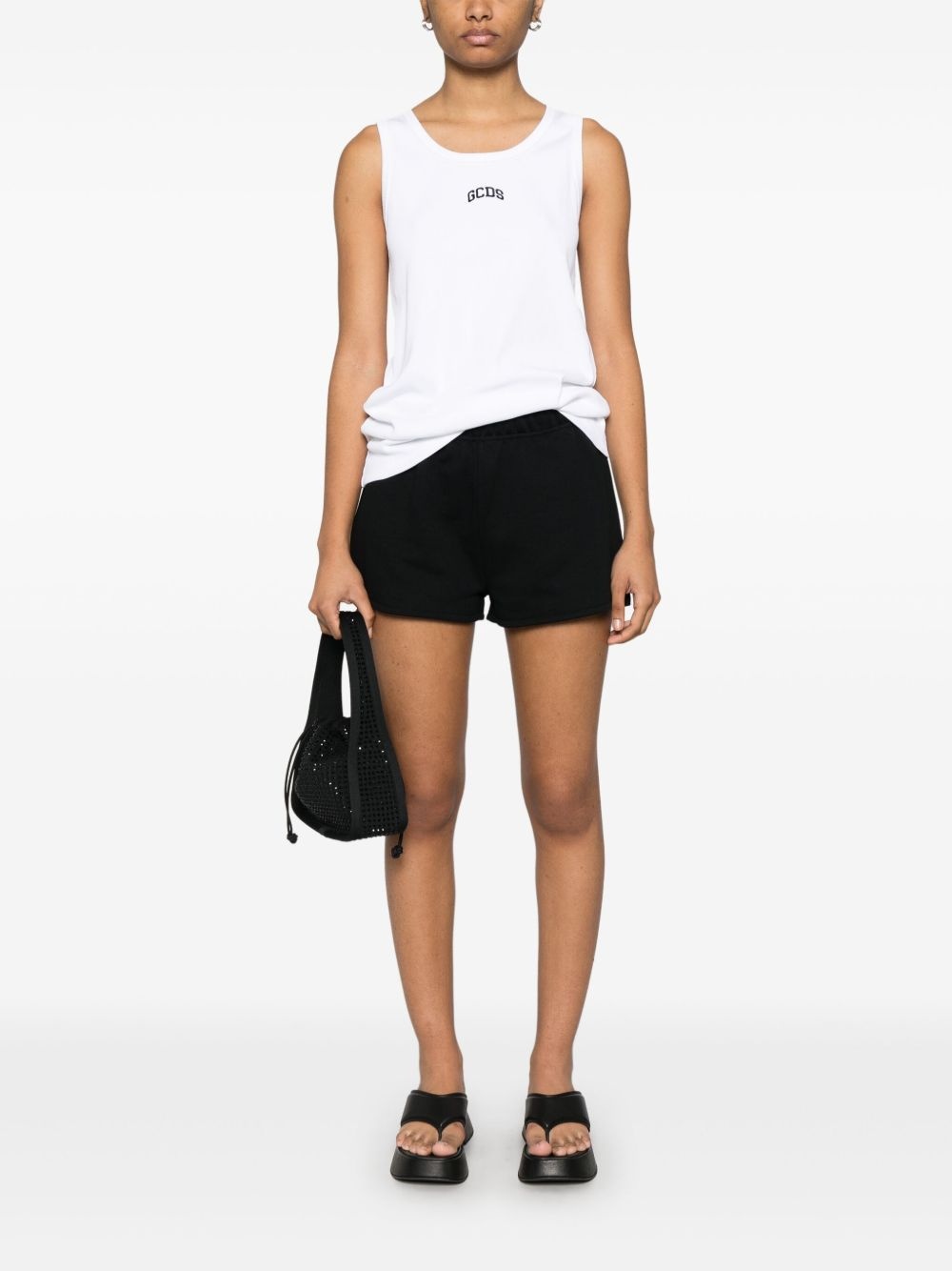 logo-embroidered tank top - 3