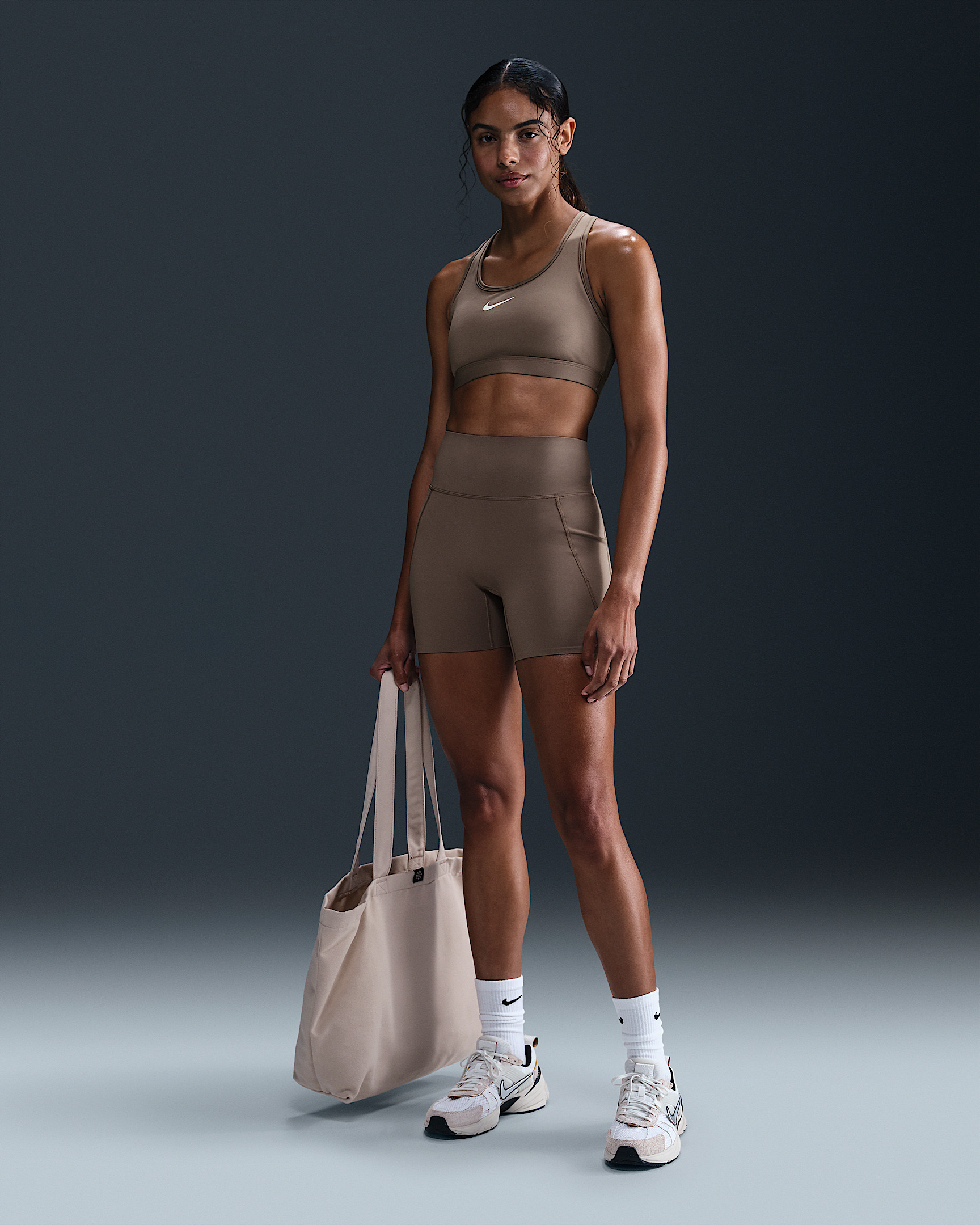 Nike Universa Women's Medium-Support High-Waisted 5" Biker Shorts with Pockets - 1