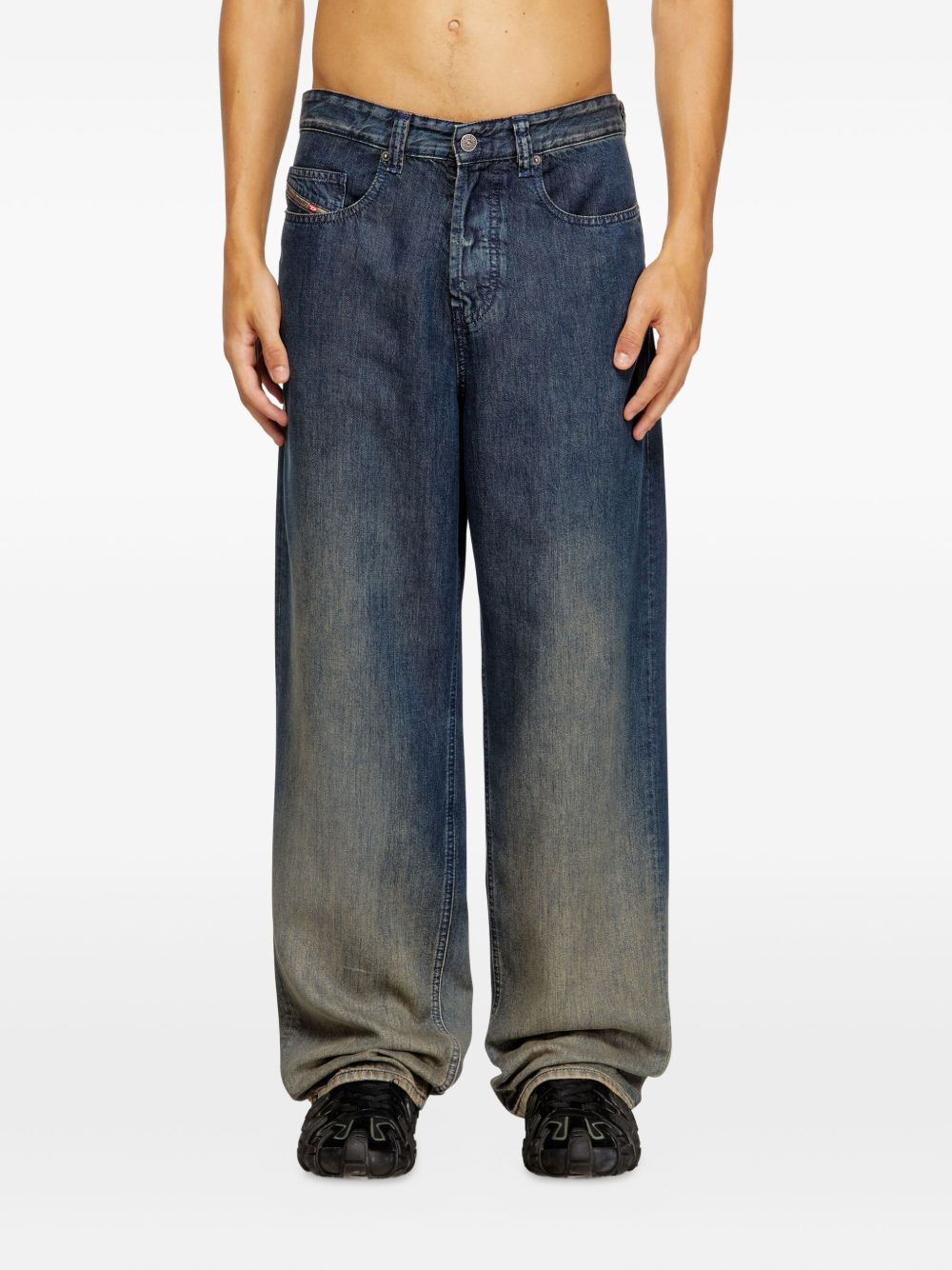 ombré-effect loose-leg jeans - 2