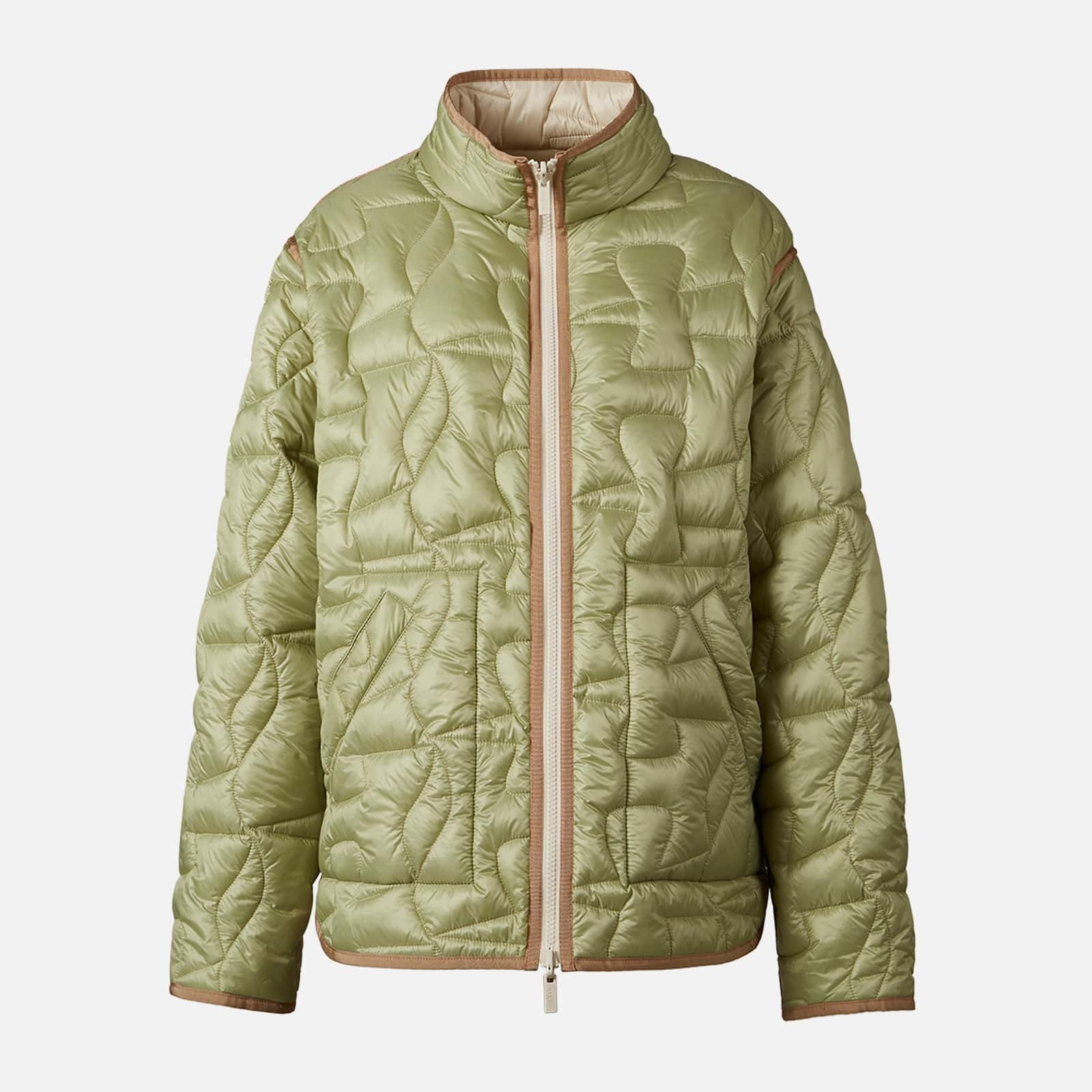 Quilted Bomber Jacket Khaki - 1