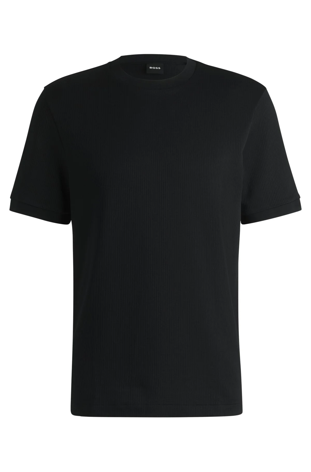 REGULAR-FIT T-SHIRT IN SEERSUCKER FABRIC - 1