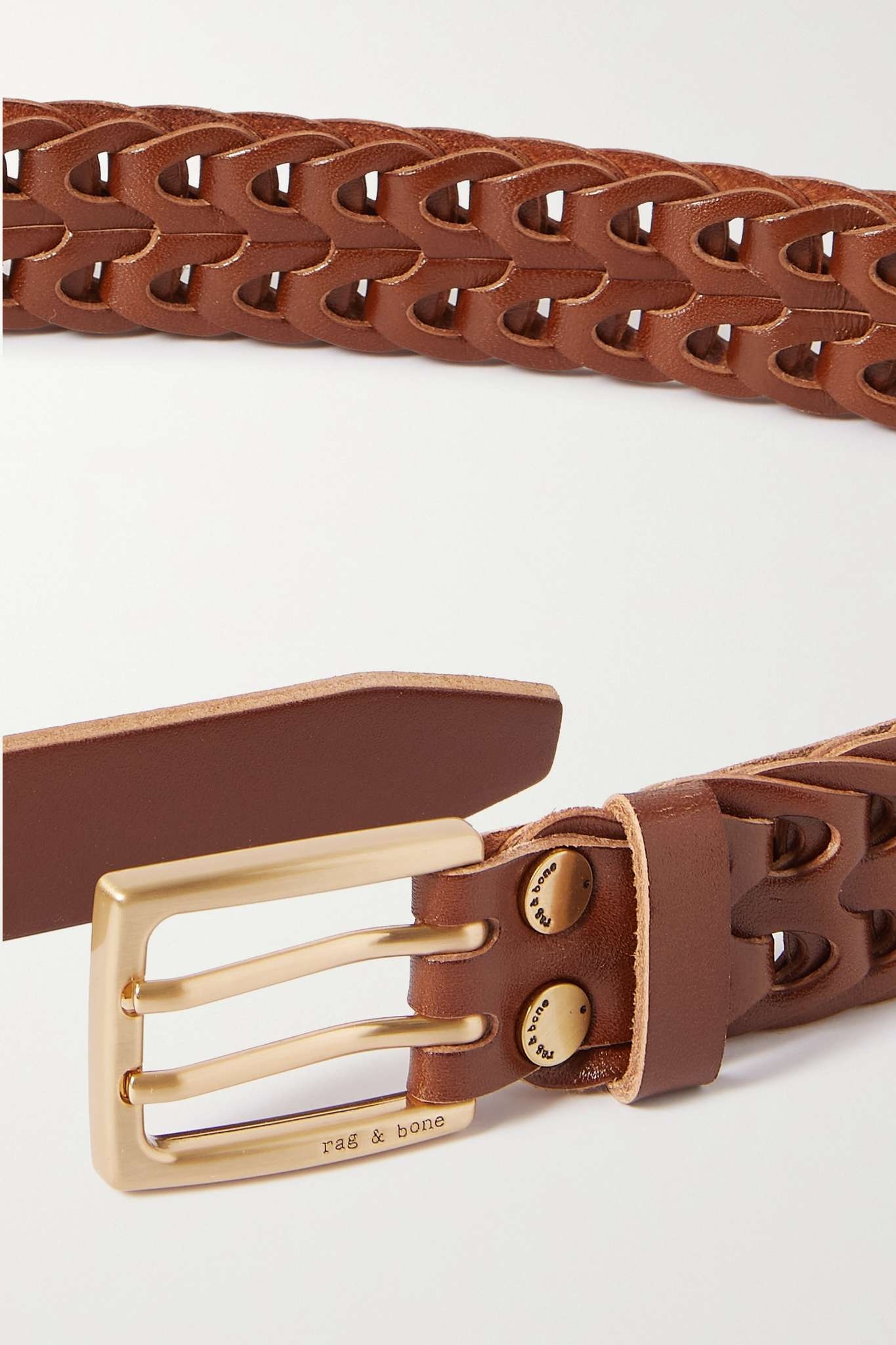 Woven leather belt - 3