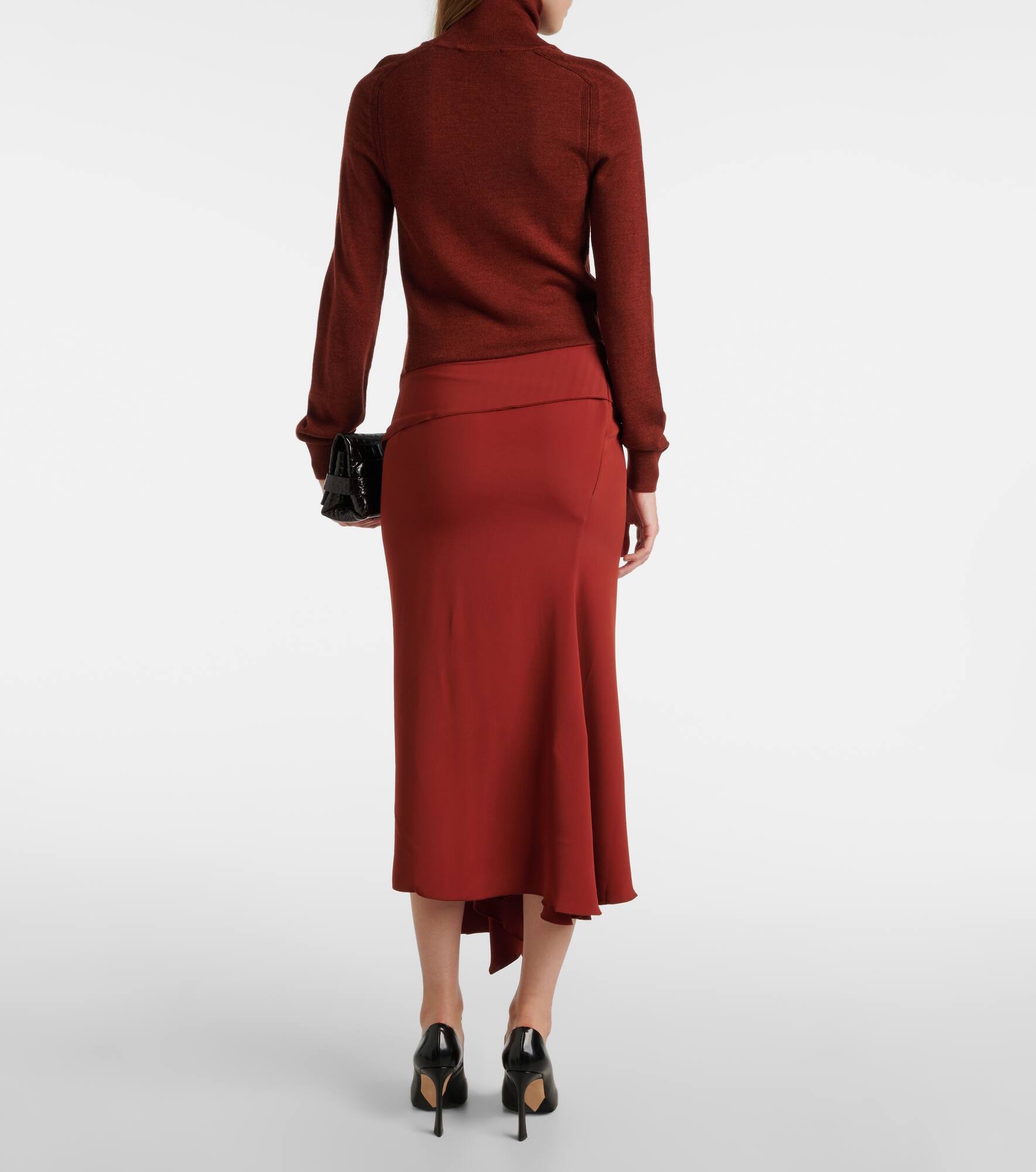 Tie-detail wool midi dress - 3