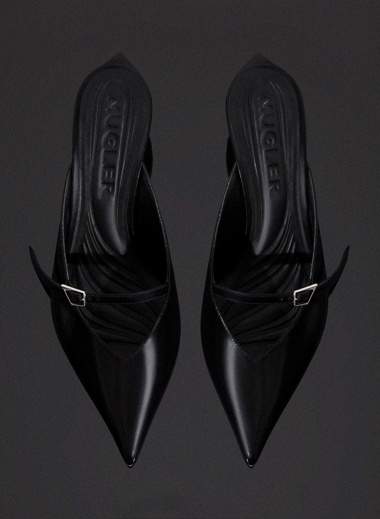 black Fang 55 mules with strap - 4