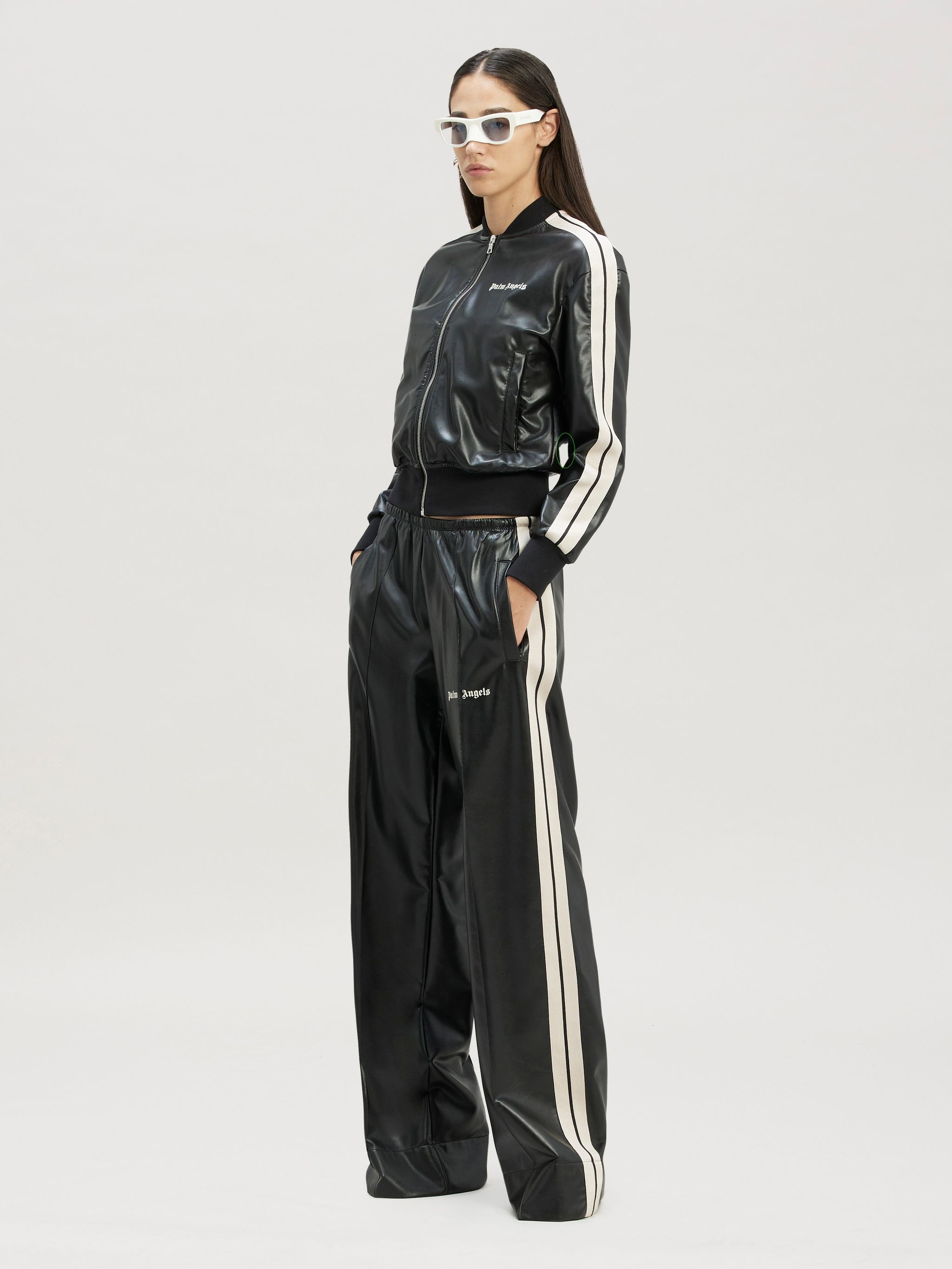 Leather Effect Loose Trackpant - 2