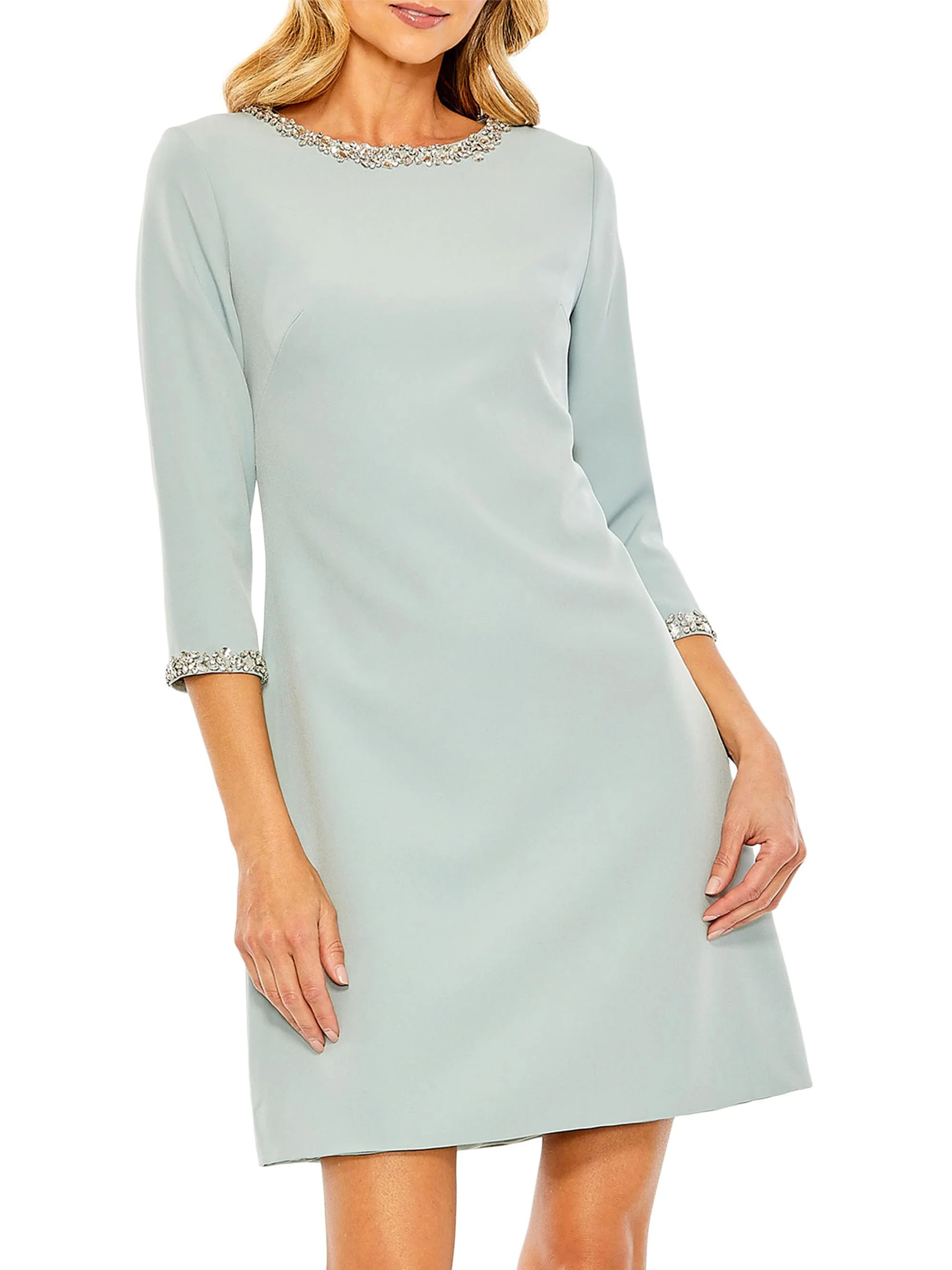 Women's Embellished A-Line Cocktail Dress - Seafoam - 1