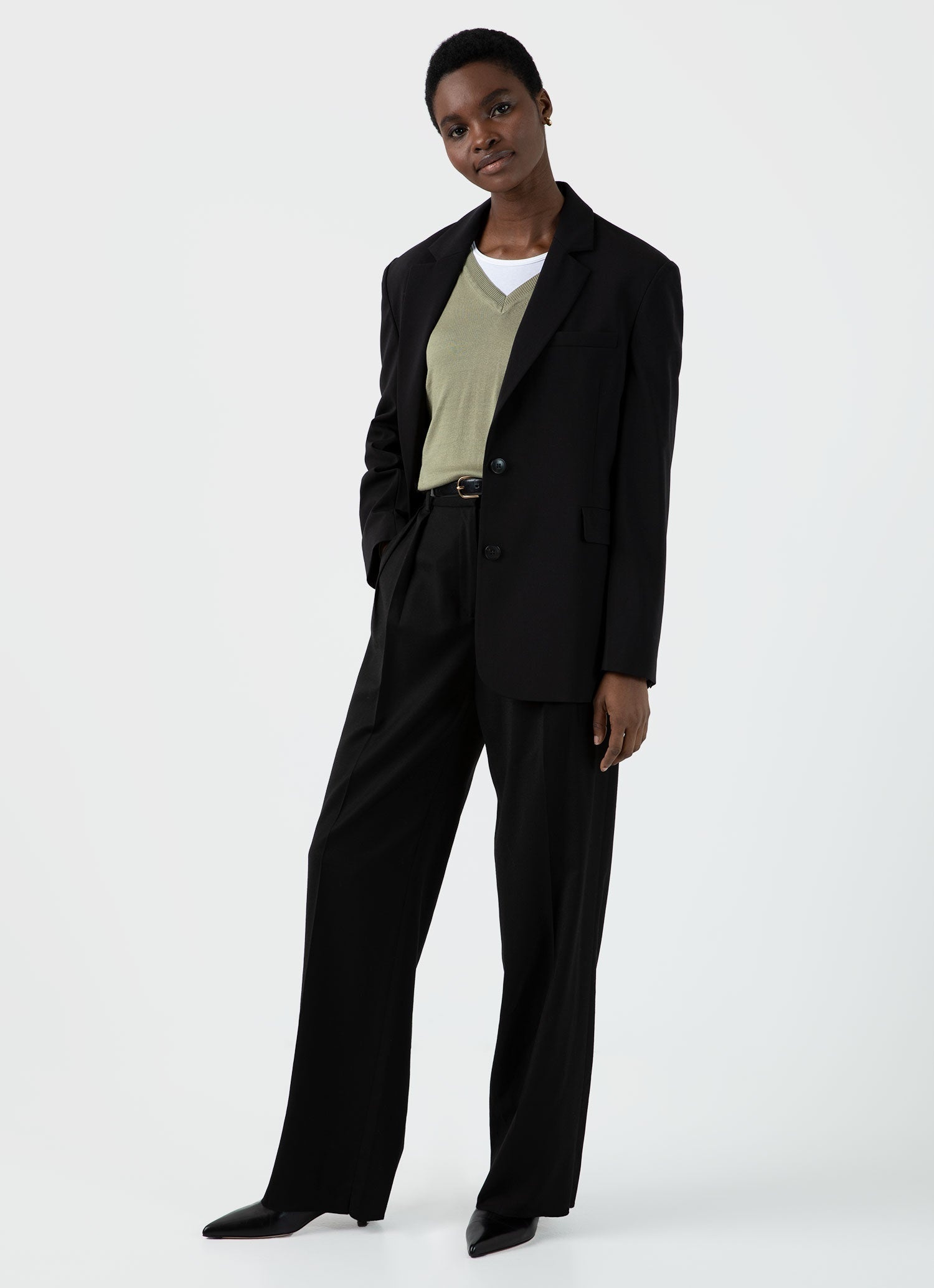 Relaxed Mulberry Silk V‑Neck Jumper - 3
