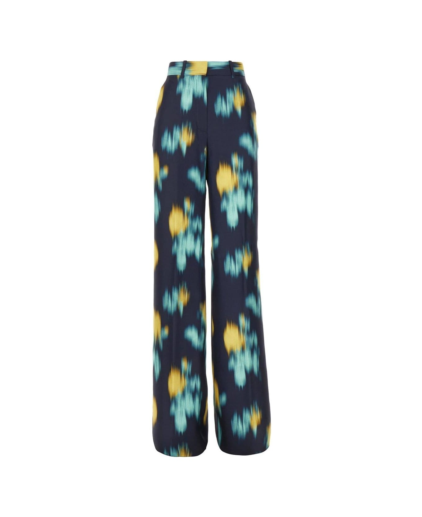 Motif Printed Straight Leg Pants - 1