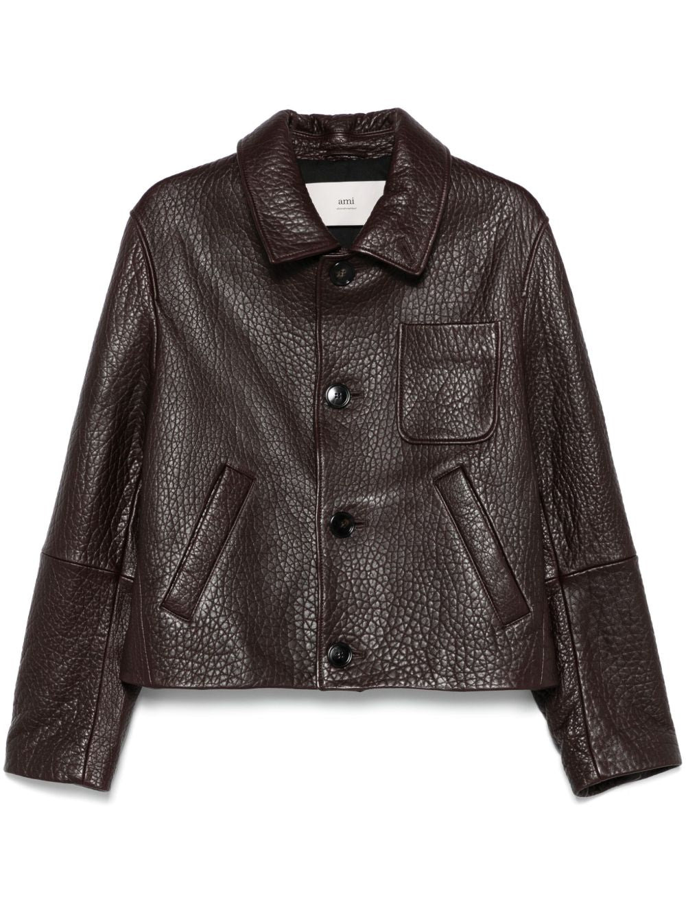 Ami Paris Women Leather Jacket - 1