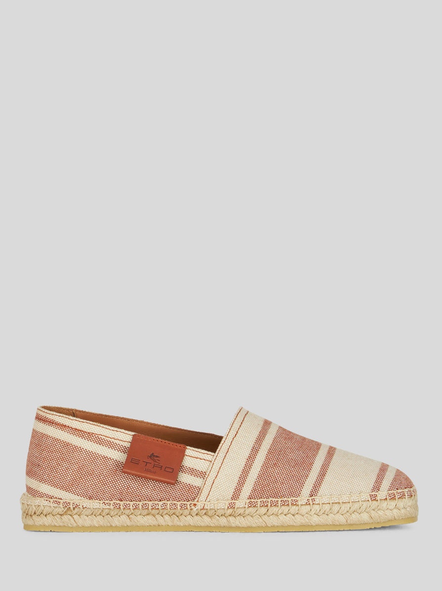 STRIPED COTTON ESPADRILLES - 1