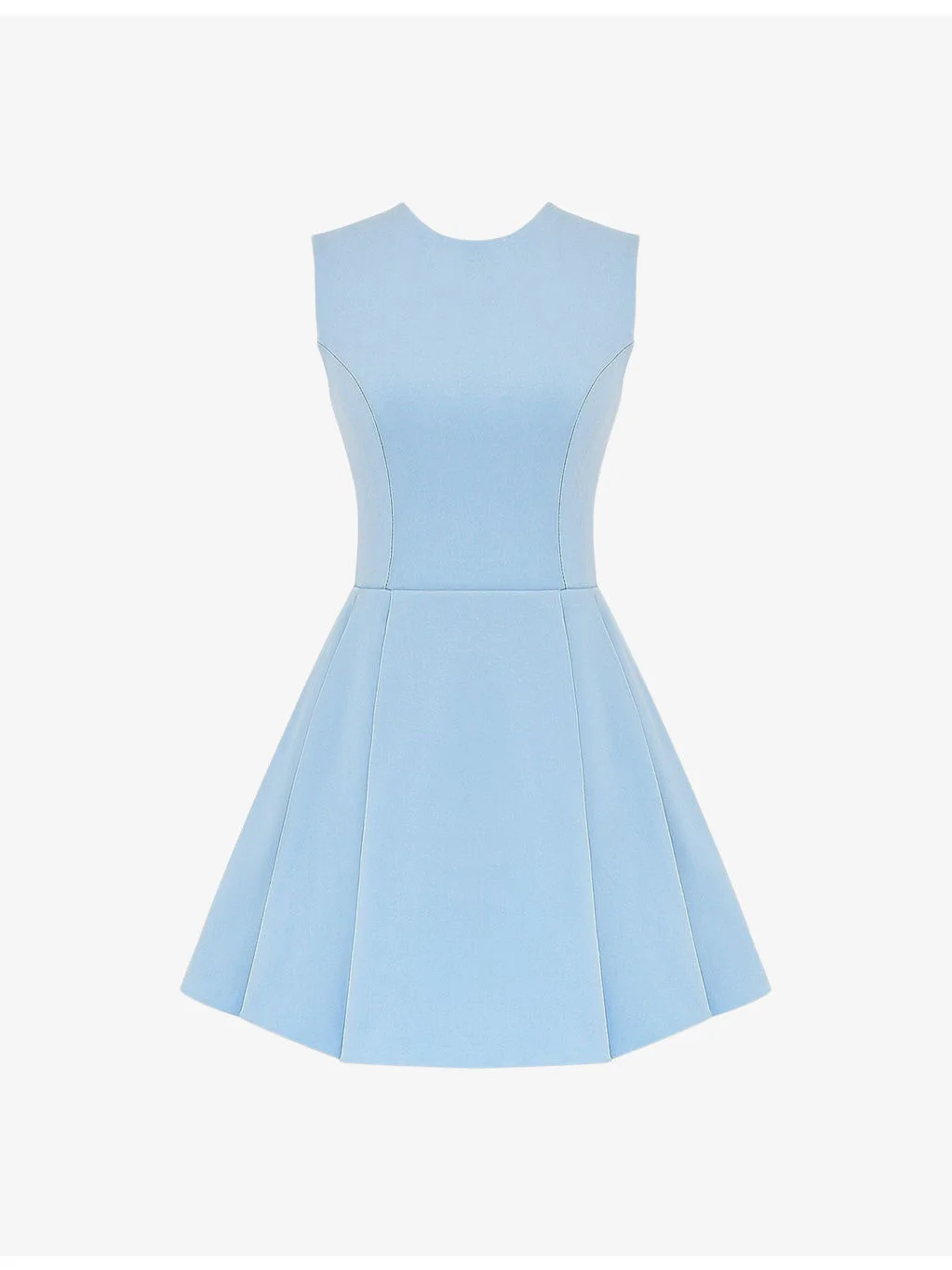 Ingrid round-neck cut-out cotton-twill mini dress - 1
