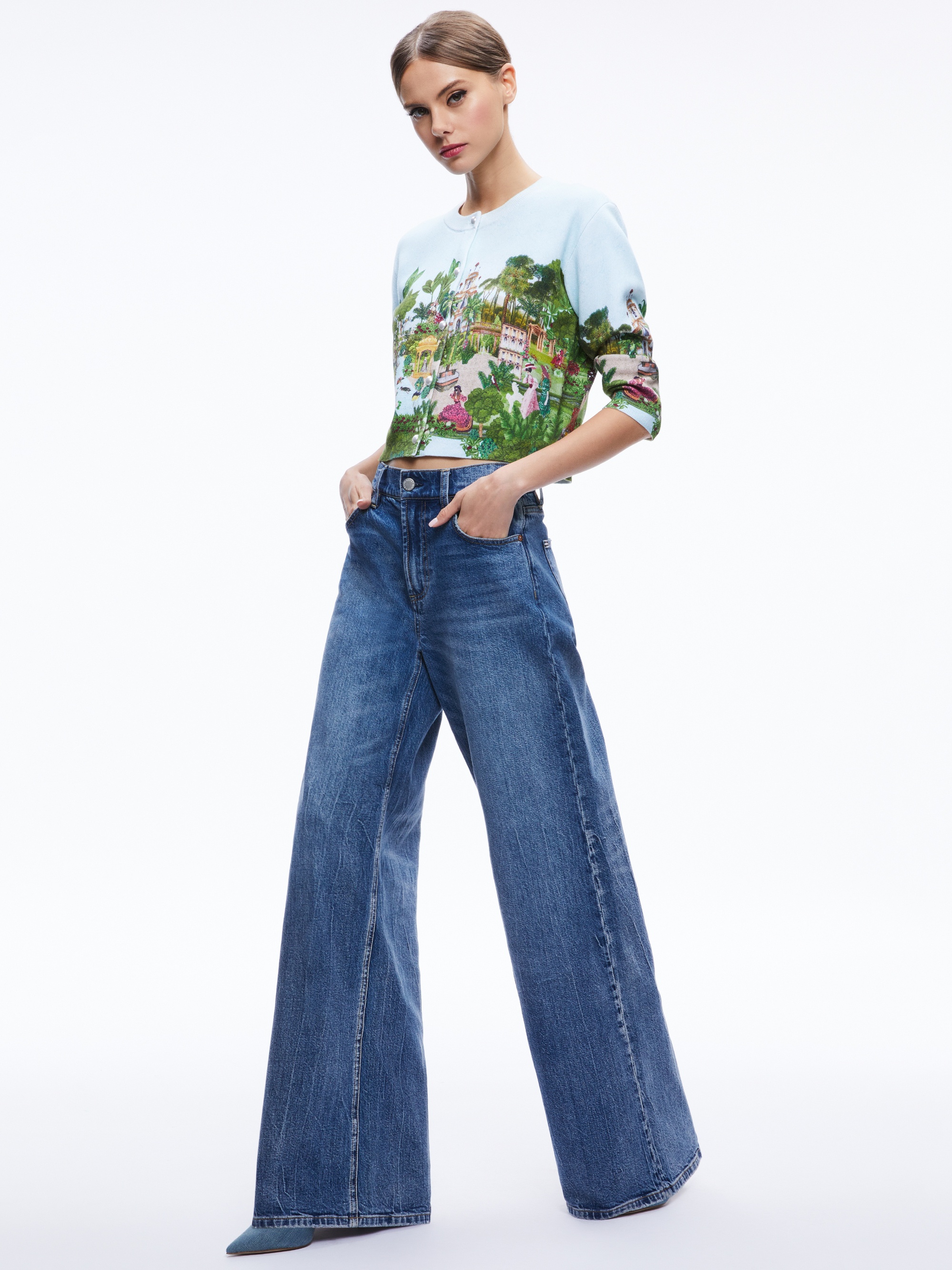 BRIGID EMBROIDERED CROPPED CARGIAN - 6
