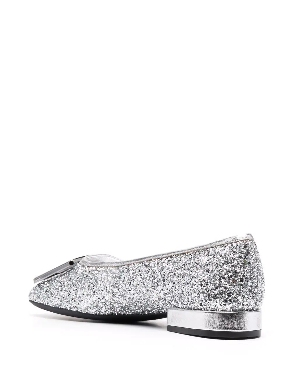 logo-plaque ballerina shoes - 3