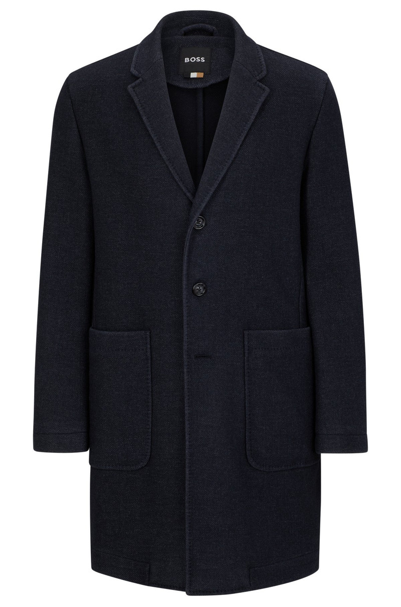 SLIM-FIT COAT IN A MICRO-PATTERNED WOOL BLEND 1
