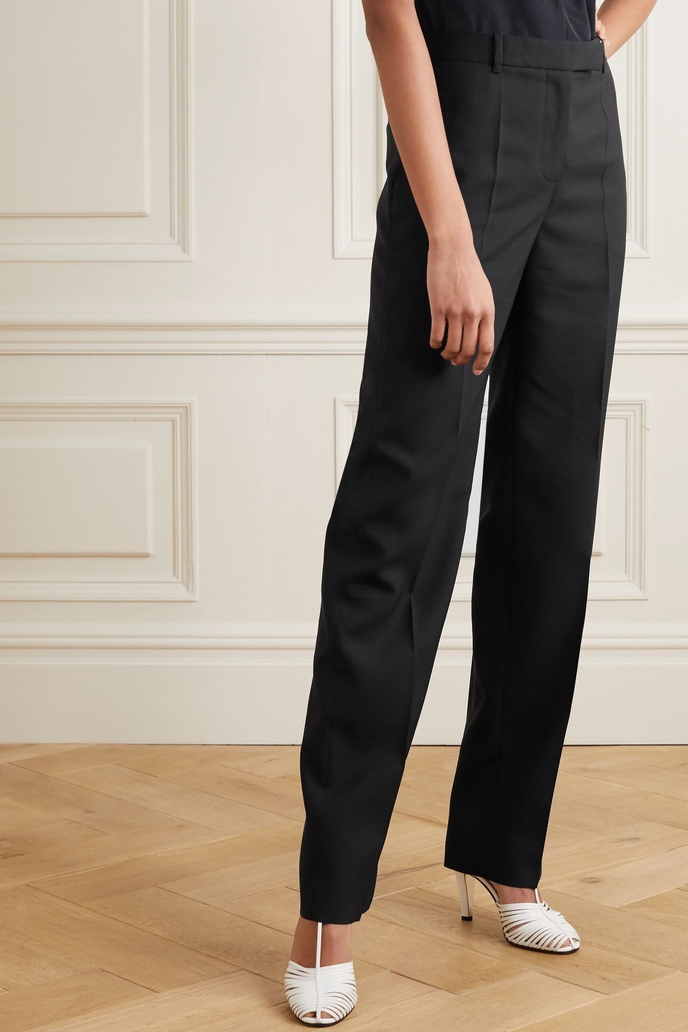 Wool straight-leg pants - 3