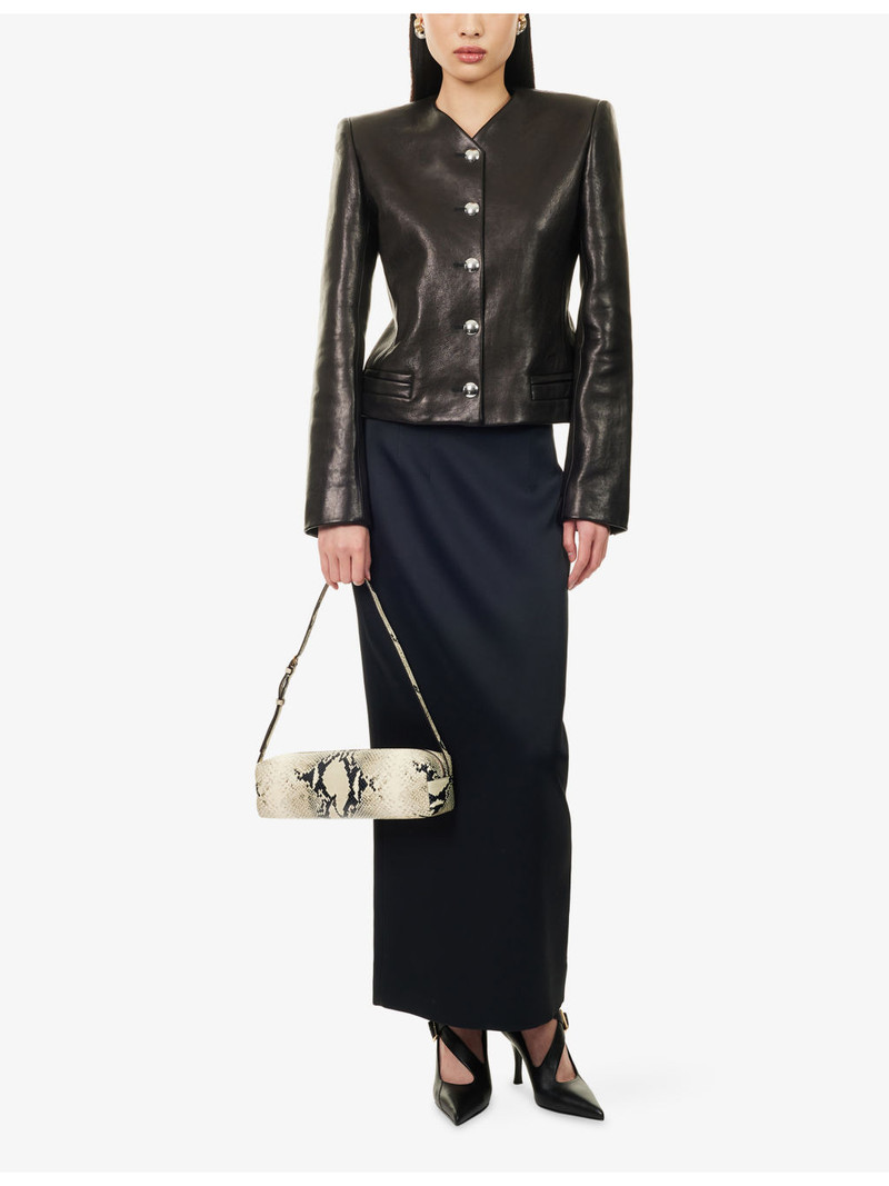 KHAITE Nara Tailored Leather Jacket outlook