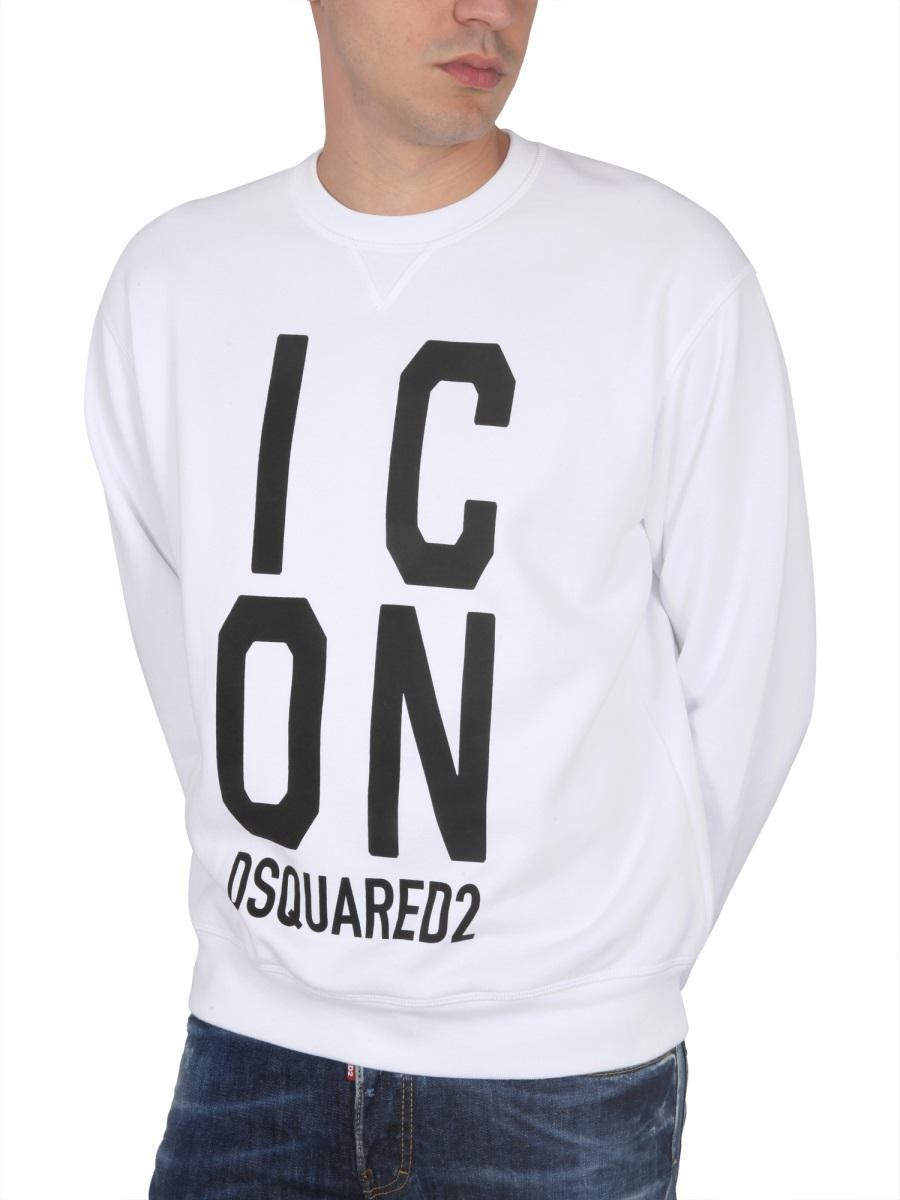 DSQUARED2 SWEATSHIRT WITH LOGO PRINT - 4