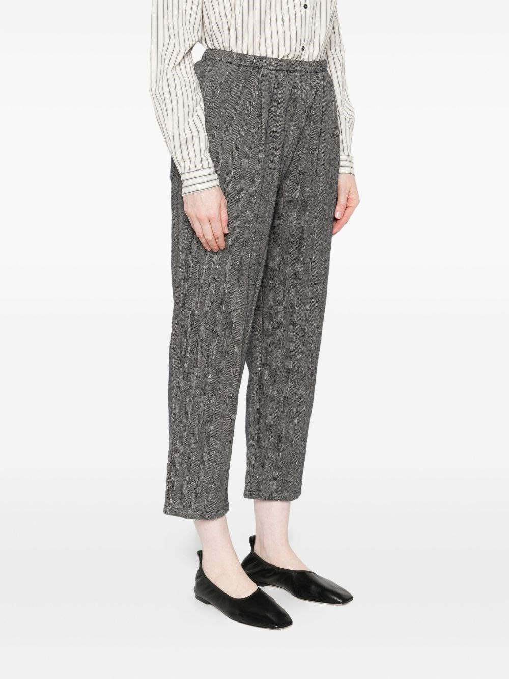 Wool and linen blend trousers - 2