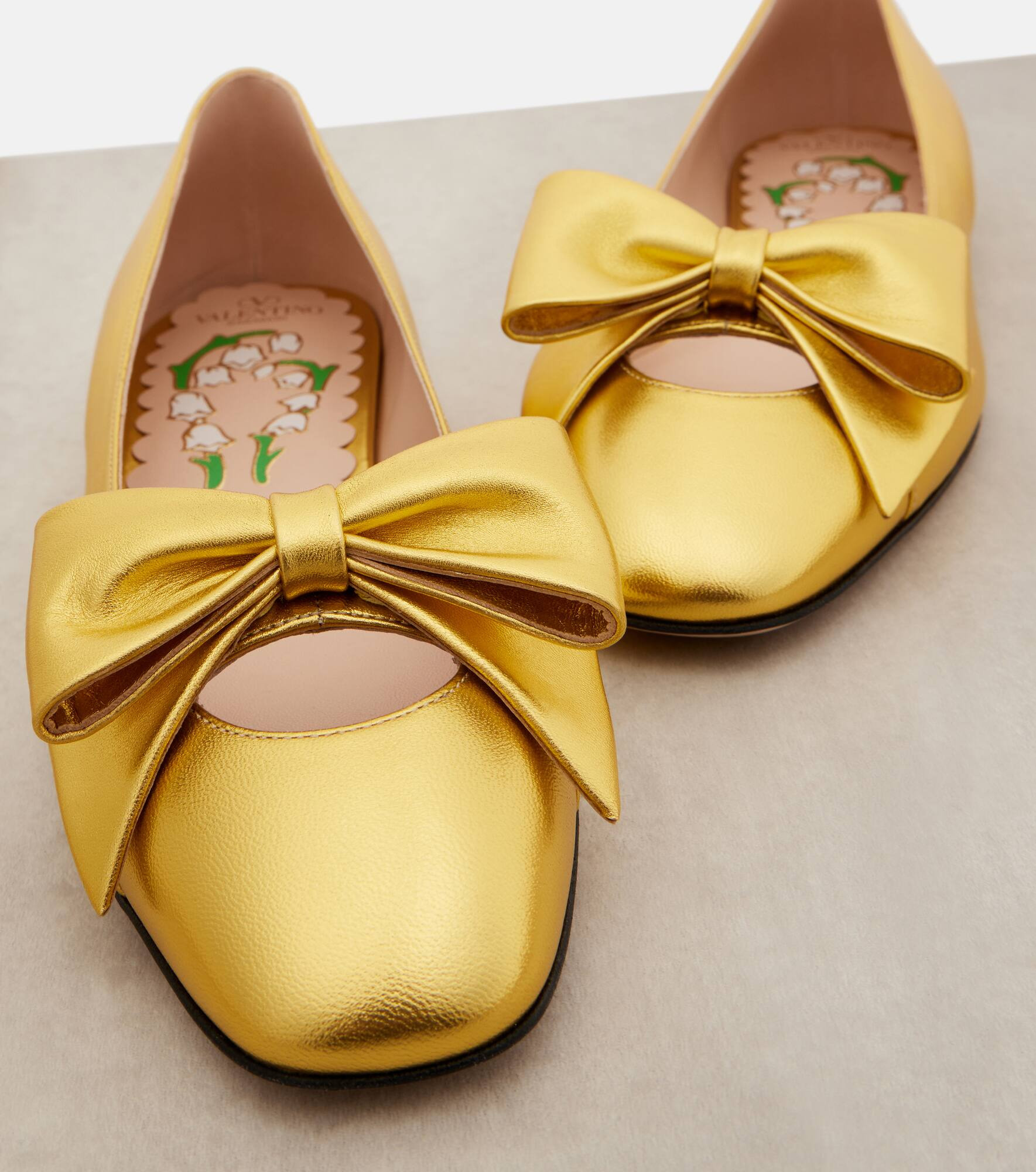 Bowow metallic leather ballet flats - 5