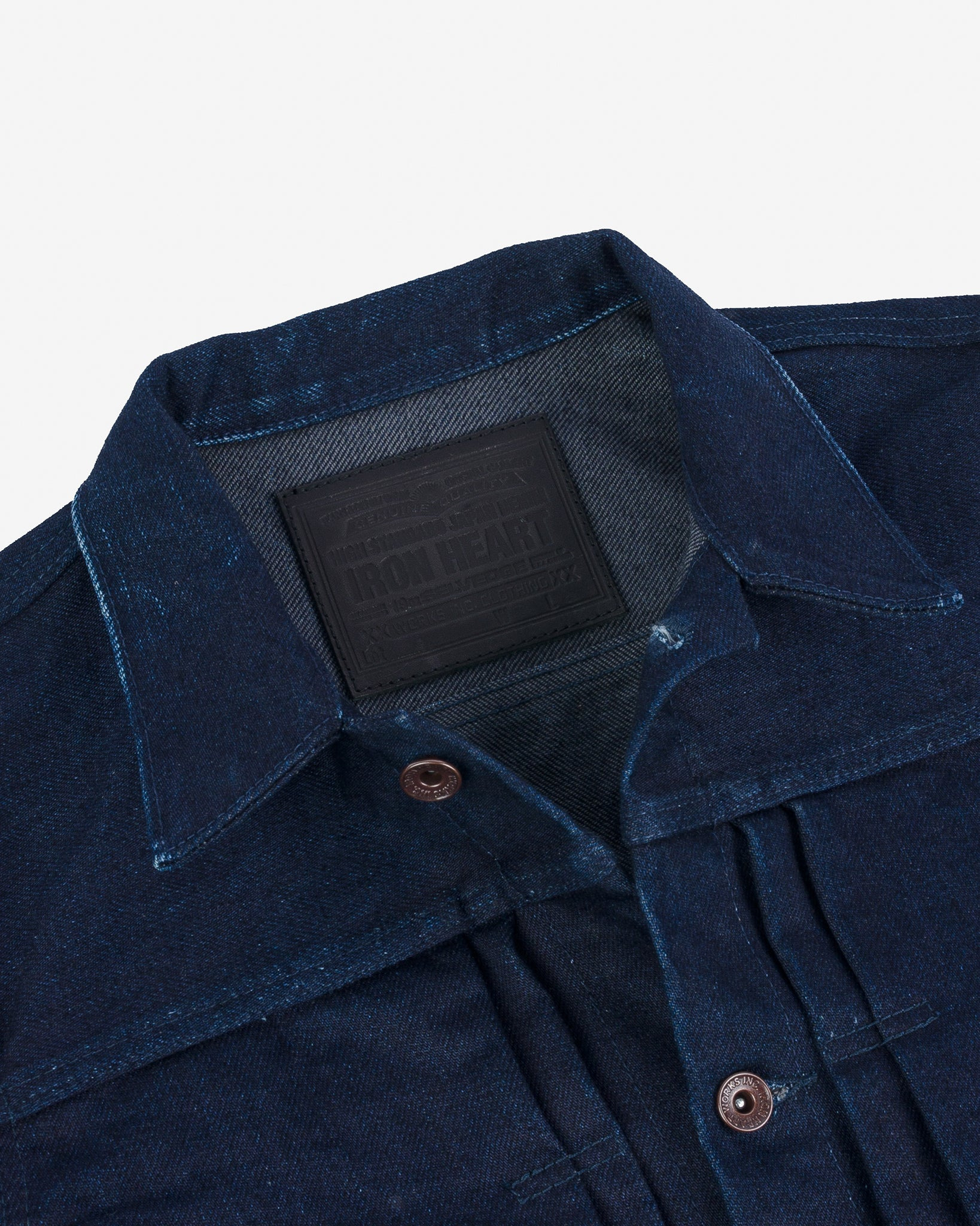 IHJ-140-IG 19oz Selvedge Denim Type I Jacket - Indigo/Grey - 9